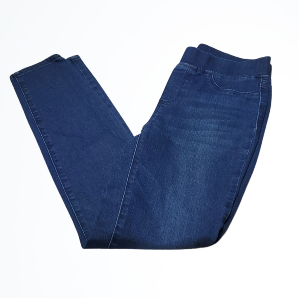 Talbots Flawless Mid Rise Pull On Jegging Blue Jeans Size 2 Waist 27.5 Inches